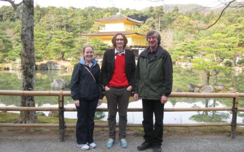 Charlie, Mike, and Becky in Japan